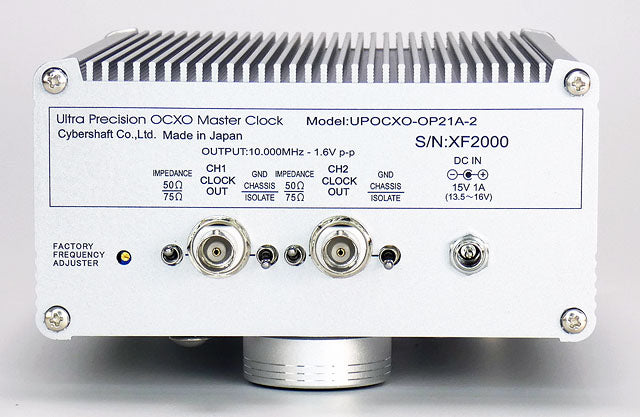 OP21A-2/OP20A-2 Ultra Precision OCXO 10MHz Master Clock ( 2-output / EXT DC  power model / With front acrylic panel )